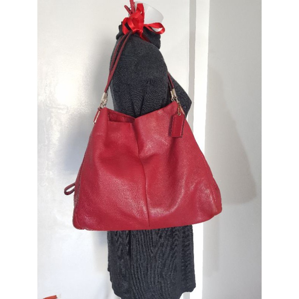 Coach Phoebe Red Leather shoulder Bag - Picture 2 of 12